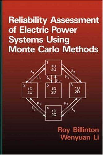 Cover for Reliability assessment of electric power systems using Monte Carlo methods