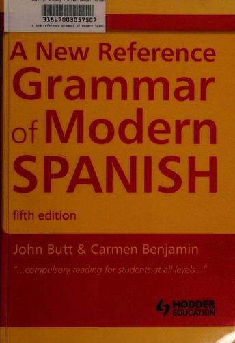 Cover for A new reference grammar of modern Spanish