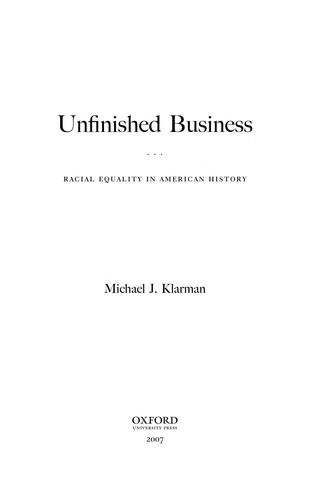 Cover for Unfinished business