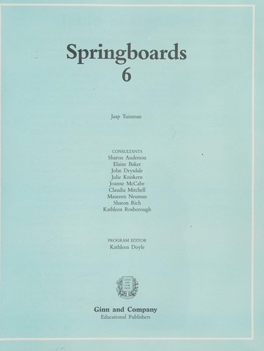 Cover for Springboards 6