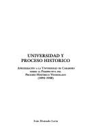 Cover for Universidad y proceso histórico