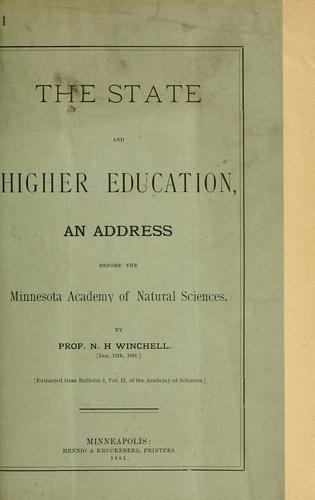 Cover for The state and higher education