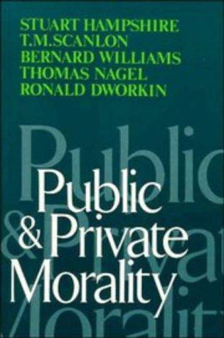 Cover for Public and private morality