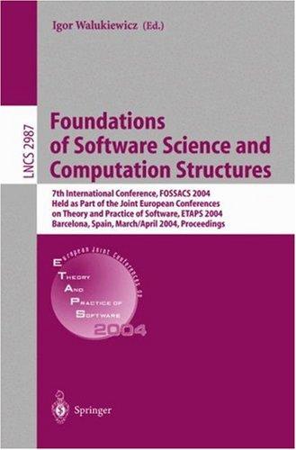 Cover for Foundations of Software Science and Computation Structures