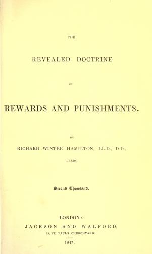 Cover for The revealed doctrine of rewards and punishments.