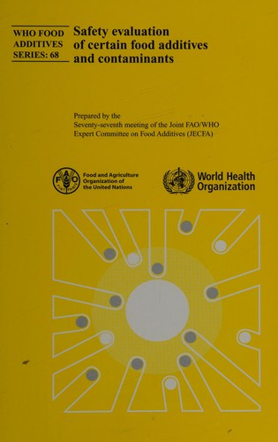 Cover for Safety Evaluation of Certain Food Additives and Contaminants