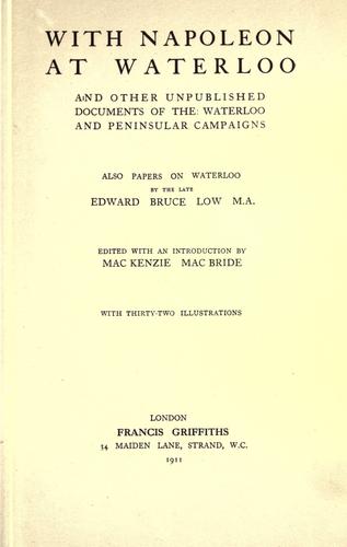 Cover for With Napoleon at Waterloo