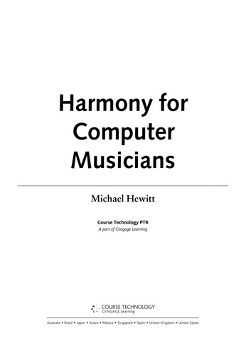 Cover for Harmony for computer musicians