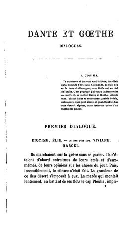 Cover for Dante et Goethe