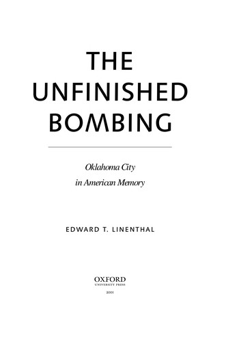 Cover for The unfinished bombing