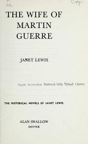 Cover for The wife of Martin Guerre