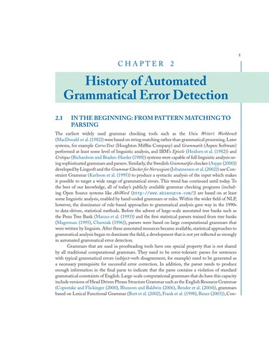 Cover for Automated grammatical error detection for language learners