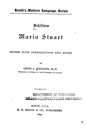 Cover for Schillers Maria Stuart