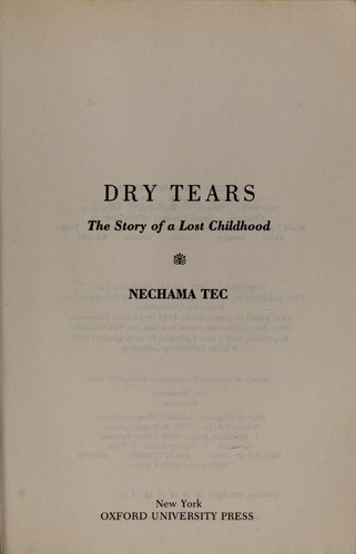 Cover for Dry tears