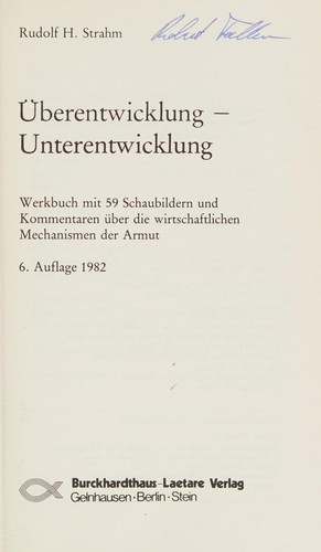 Cover for Überentwicklung - Unterentwicklung