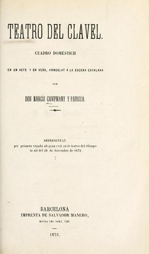 Cover for Teatro del clavel