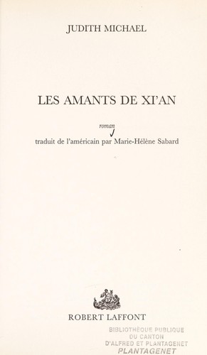 Cover for Les amants de Xi'ian