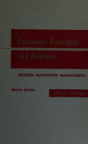 Cover for Personnel principles and policies