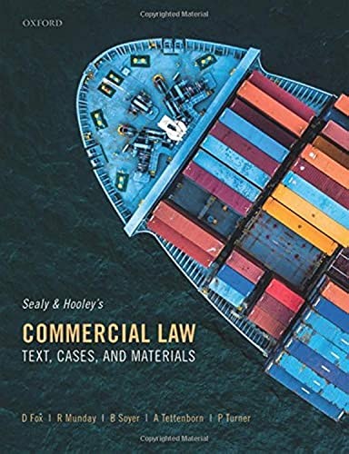 Cover for Sealy and Hooley's Commercial Law