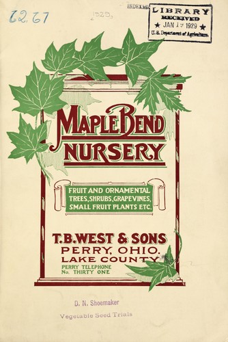 Cover for Fruit and ornamental trees, shrubs, grape vines, small fruit plants, etc