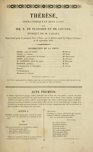 Cover for Thérèse