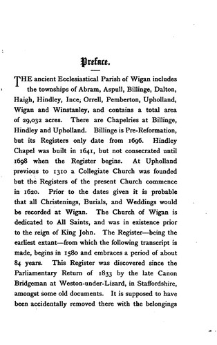 Cover for The Registers of the Parish Church of Wigan