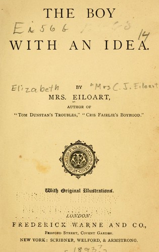 Cover for The boy with an idea
