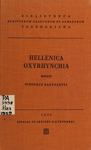 Cover for Hellenica Oxyrhynchia
