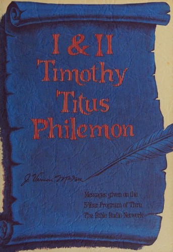 Cover for I Timothy, II Timothy, Titus and Philemon