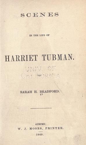 Cover for Scenes in the life of Harriet Tubman.