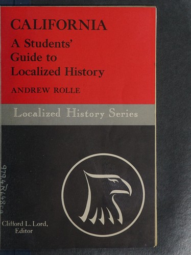 Cover for California, a students' guide to localized history
