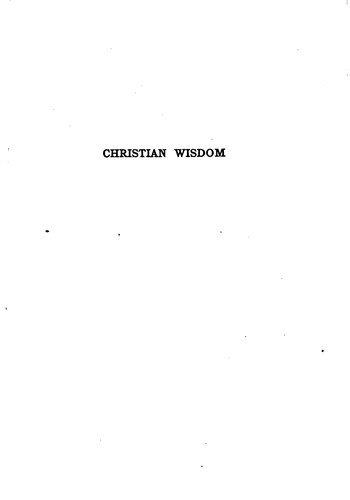 Cover for Christian Wisdom: A Key to Lessons in Earth Life