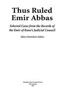 Cover for Thus Ruled Emir Abbas