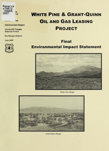 Cover for White Pine & Grant-Quinn oil and gas leasing project