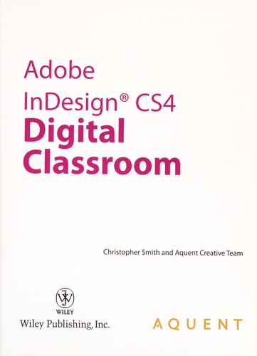 Cover for Adobe InDesign CS4 digital classroom
