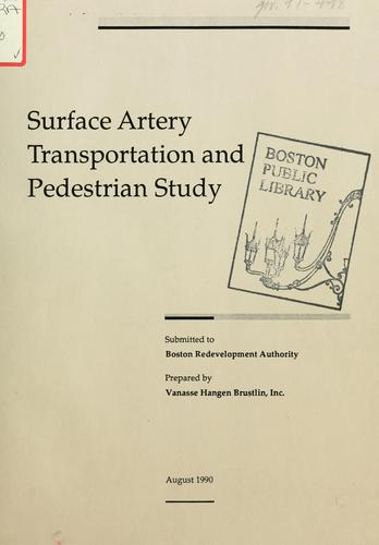 Cover for Surface artery transportation and pedestrian study.