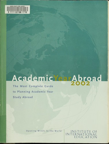 Cover for Academic year abroad 2002