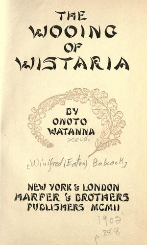 Cover for The wooing of Wistaria