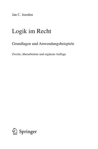 Cover for Logik im Recht