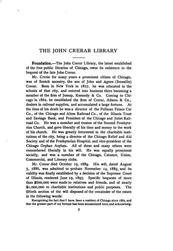 Cover for The John Crerar library handbook, 1910