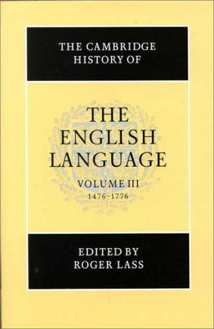 Cover for The Cambridge History of the English Language, Vol. 3