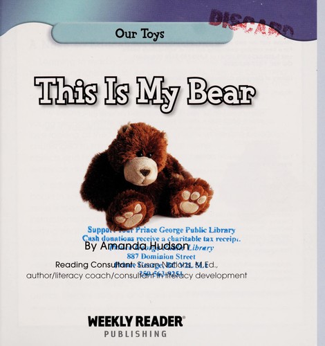 Cover for This is my bear