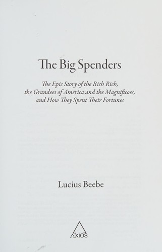 Cover for The big spenders
