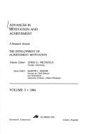 Cover for Advances in Motivation and Achievement