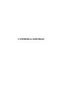 Cover for L' avenir de la zone franc