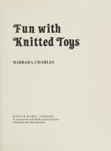 Cover for Fun with Knitted Toys (Learning with Fun)