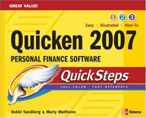 Cover for Quicken 2007 Personal Finance Software QuickSteps (Quicksteps)