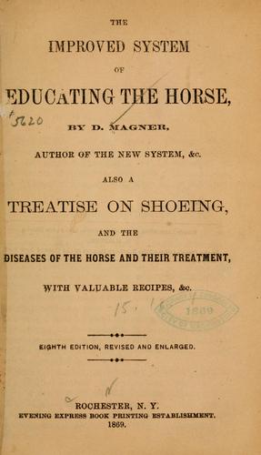 Cover for The improved system of educating the horse