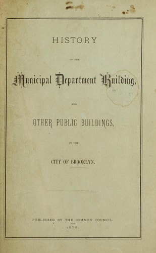 Cover for History of the Municipal department building
