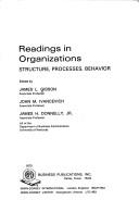 Cover for Readings in organizations: structure, processes, behavior